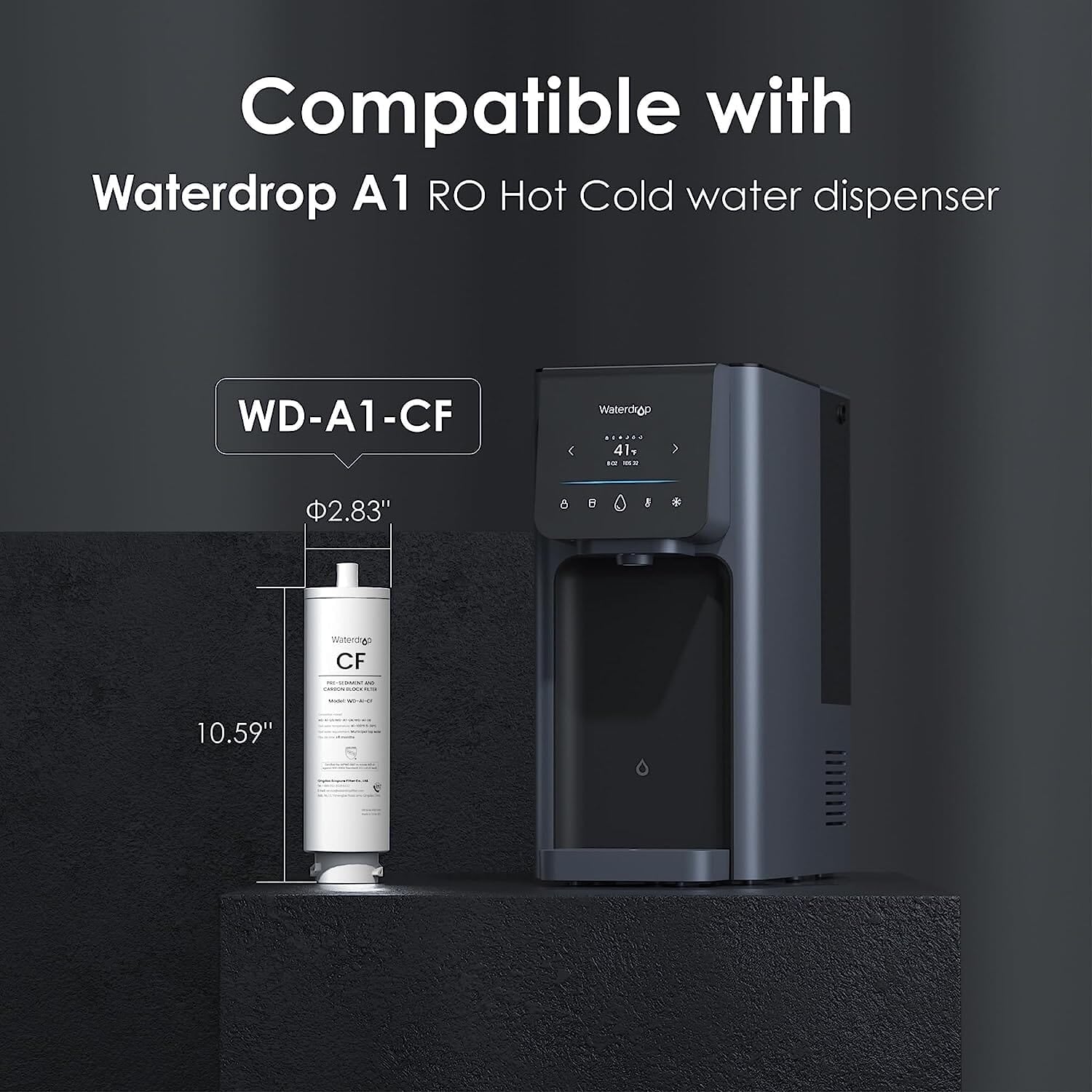 WD-A1-CF Filter für A1 RO Heiß-Kalt-Wassersystem - Waterdrop Germany
