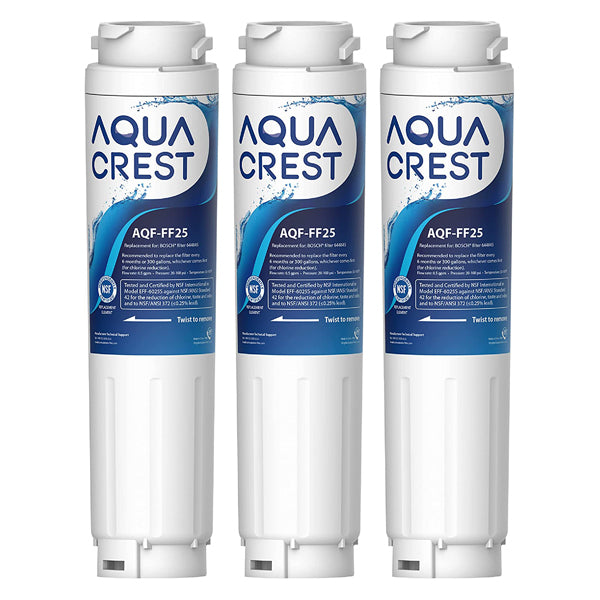 AQUACREST 644845 Kühlschrank-Wasserfilter Ersatz für Bosch, Siemens, Miele und Haier（3er-Pack） - Waterdrop Germany