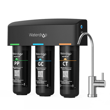 3-stufiges Unterbau-Wasserfiltersystem mit speziellem Wasserhahn Waterdrop TSB