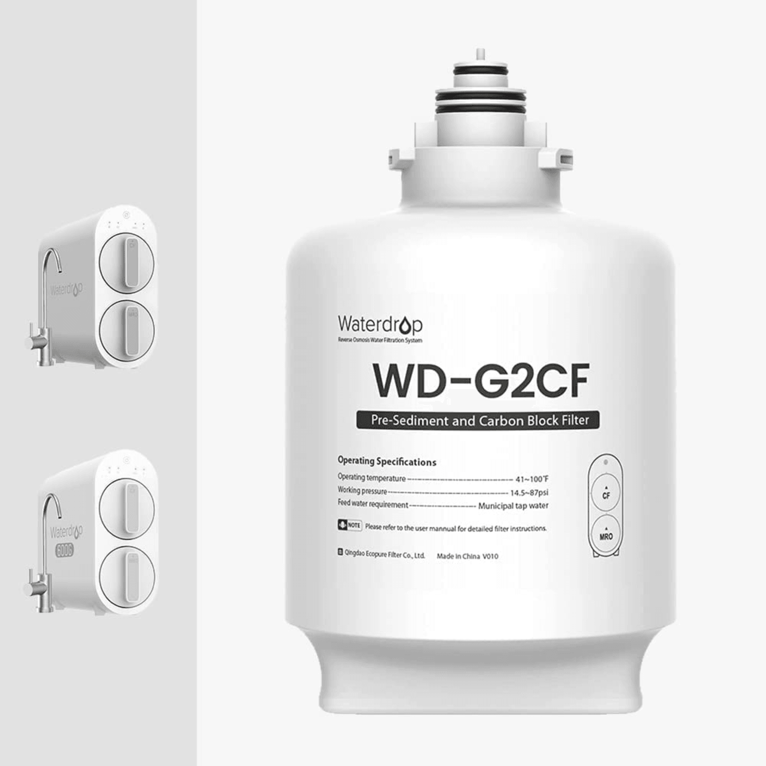 WD-G2CF Filter für Waterdrop G2P600 & G2 Serie Umkehrosmoseanlage - Waterdrop Germany